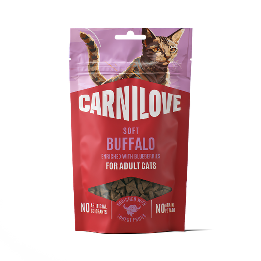 Carnilove Buffalo with Blueberries Soft Cat Treats 50g