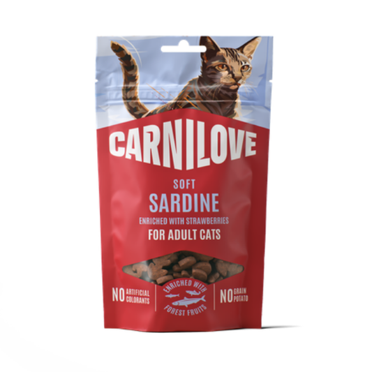 Carnilove Sardine with Strawberry Soft Cat Treats 50g