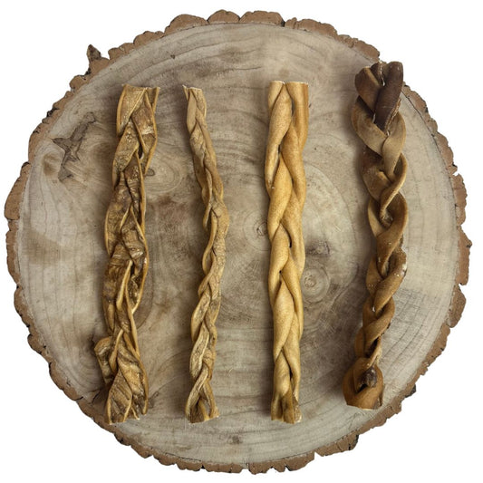 Nova Dog Chews Beef Skin Braided 30cm (Pack of 25)
