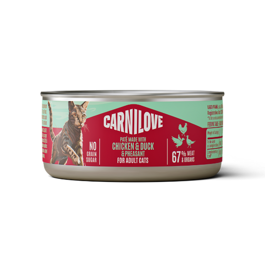 Carnilove Chicken, Duck & Pheasant Adult Cat 100g x 12