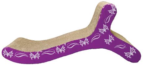 Catit Patterned Scratching Board With Catnip Chaise Design 41cm