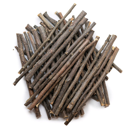 Approximately 15cm dried apple wood sticks for North East Pets grazing bag