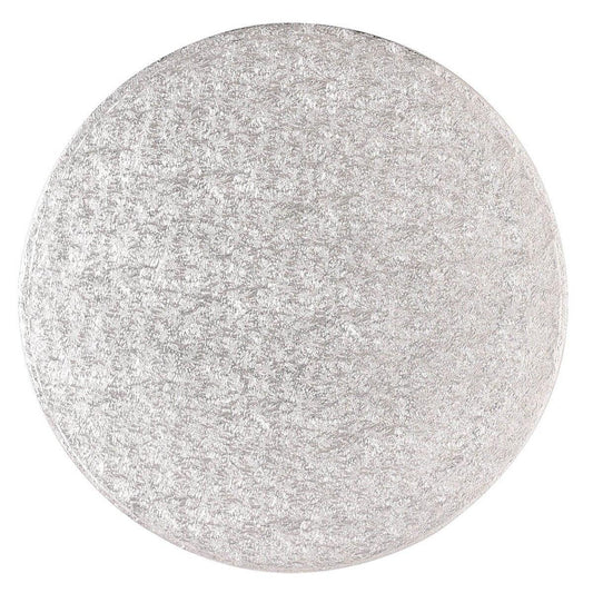 Round Silver Cake Board - 5mm Thick, Multi-Size (8", 10", 12")