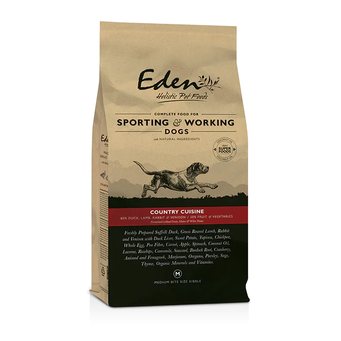 Eden 80/20 Country Cuisine Sporting & Working Dog 15kg - Eden Holistic Pet Foods