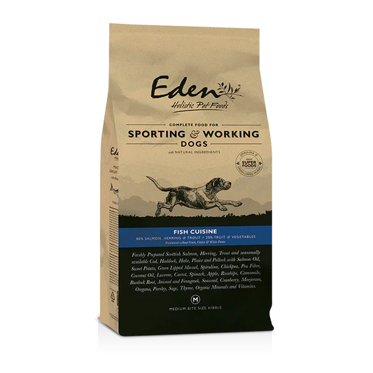 Eden 80/20 Fish Cuisine Sporting & Working Dog Food 15kg - Eden Holistic Pet Foods
