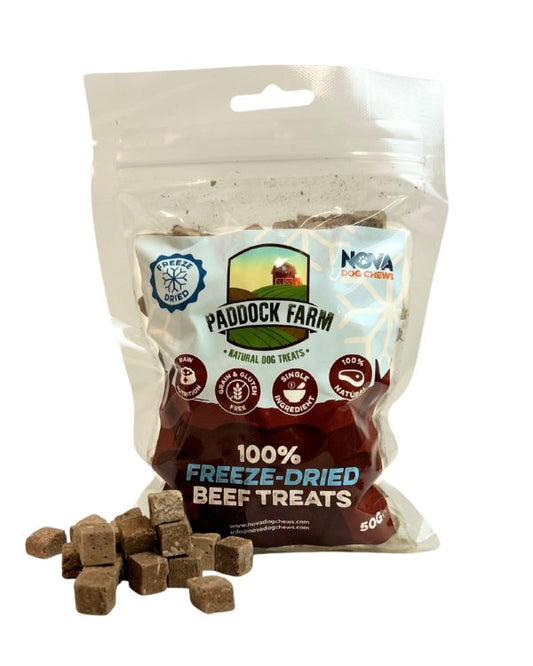 Paddock Farm Freeze-Dried Beef Treats 50g (Pack of 8)