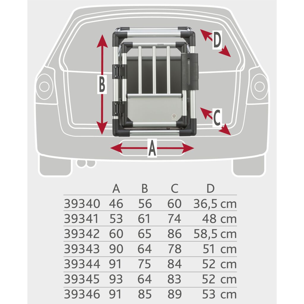 Trixie Transport Box, Aluminium – L: 90 × 64 × 78 cm, light grey/silver – image 5