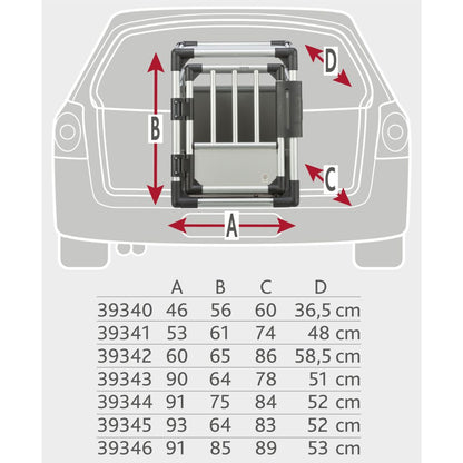 Trixie Transport Box, Aluminium – M: 53 × 61 × 74 cm, light grey/silver – image 5