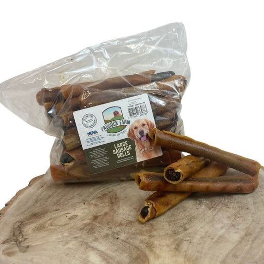 Nova Dog Chews Large Sausage Rolls (approx 20cm) (Pack of 30)