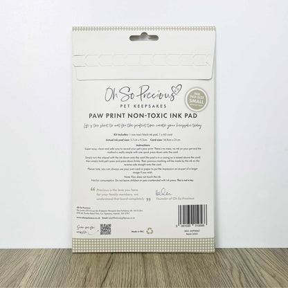Paw Print Non-toxic Paw Print Ink Pad Kit For Small Mammals