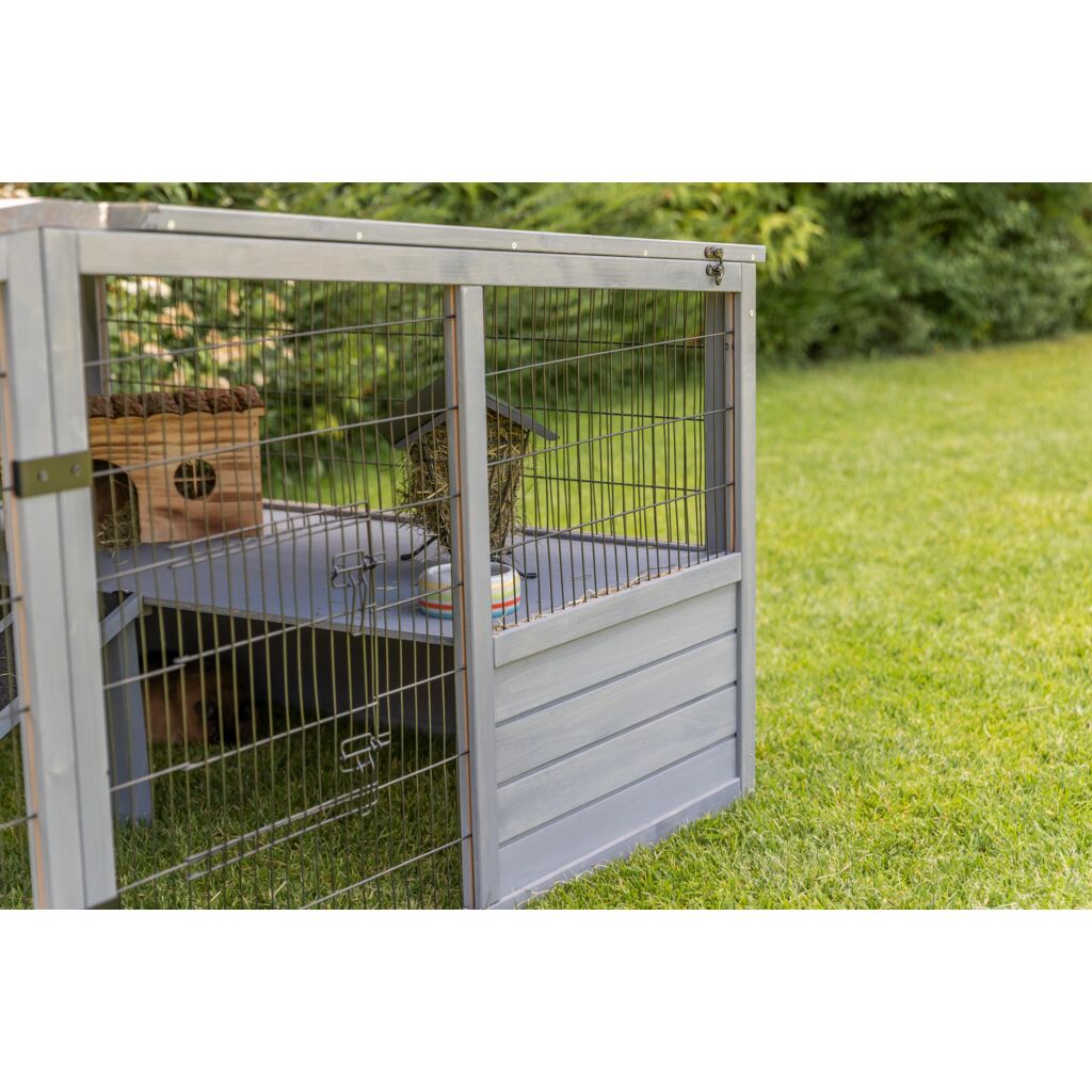 Trixie Outdoor Run XL with Cover – 233 × 79 × 116 cm, grey – image 7