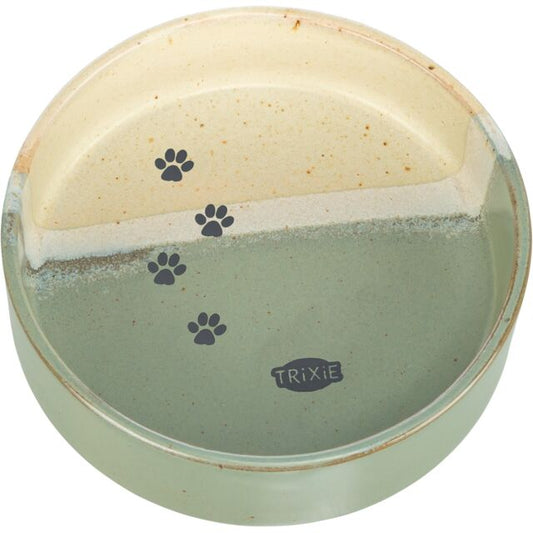 Trixie Ceramic Bowl & Plate with Paws