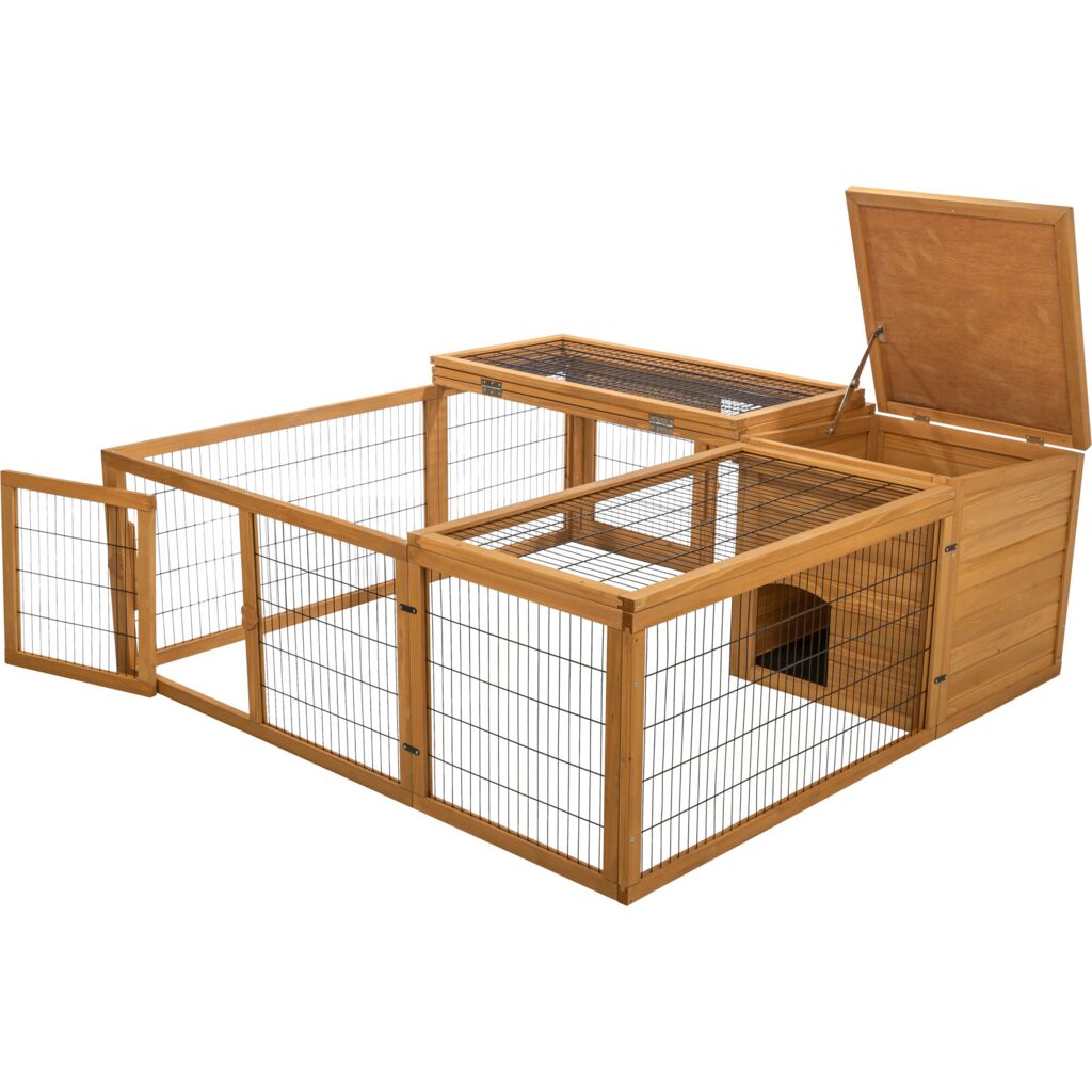 Trixie Outdoor Run with Cover – 150 × 53 × 150 cm, dark brown – image 2