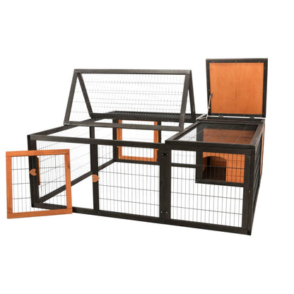 Trixie Outdoor Run with Cover – 150 × 53 × 150 cm, black/brown – image 4