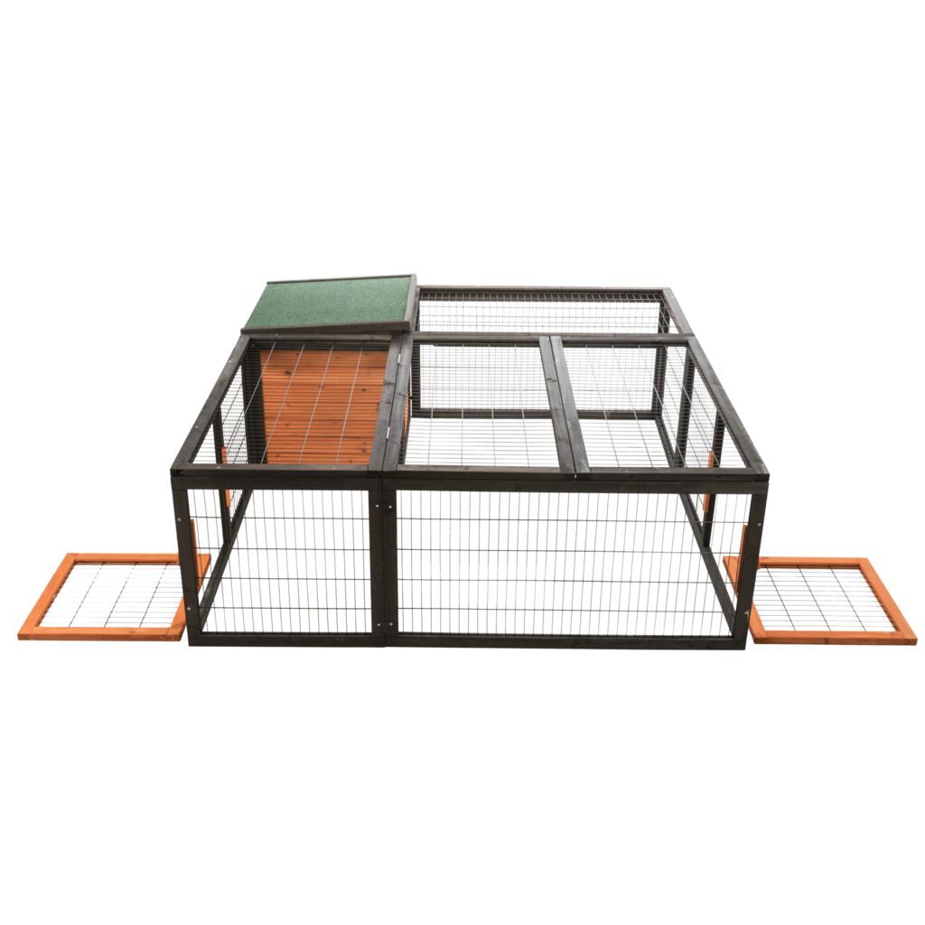 Trixie Outdoor Run with Cover – 150 × 53 × 150 cm, black/brown – image 5