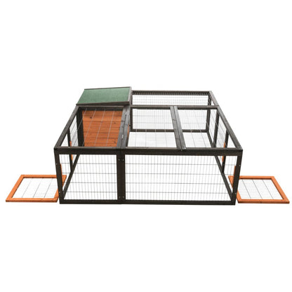 Trixie Outdoor Run with Cover – 150 × 53 × 150 cm, black/brown – image 5