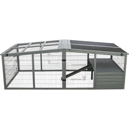 Trixie Outdoor Run XL with Cover – 233 × 79 × 116 cm, grey – image 2