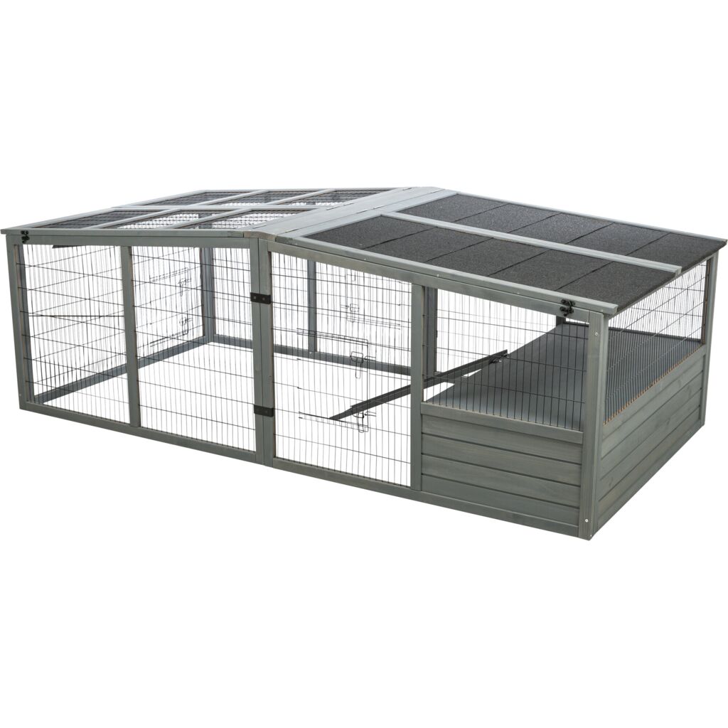 Trixie Outdoor Run XL with Cover – 233 × 79 × 116 cm, grey – image 3