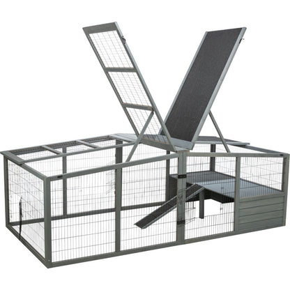 Trixie Outdoor Run XL with Cover – 233 × 79 × 116 cm, grey – image 4