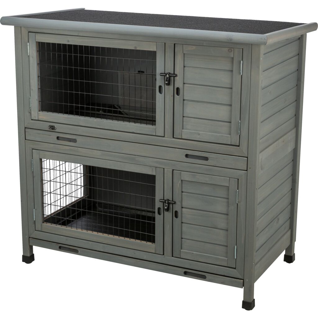 Trixie Small Animal Hutch – 116 × 111 × 65 cm, grey – image 2