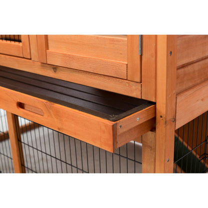 Trixie Small Animal Hutch with Enclosure – 124 × 102 × 78 cm, brown – image 6