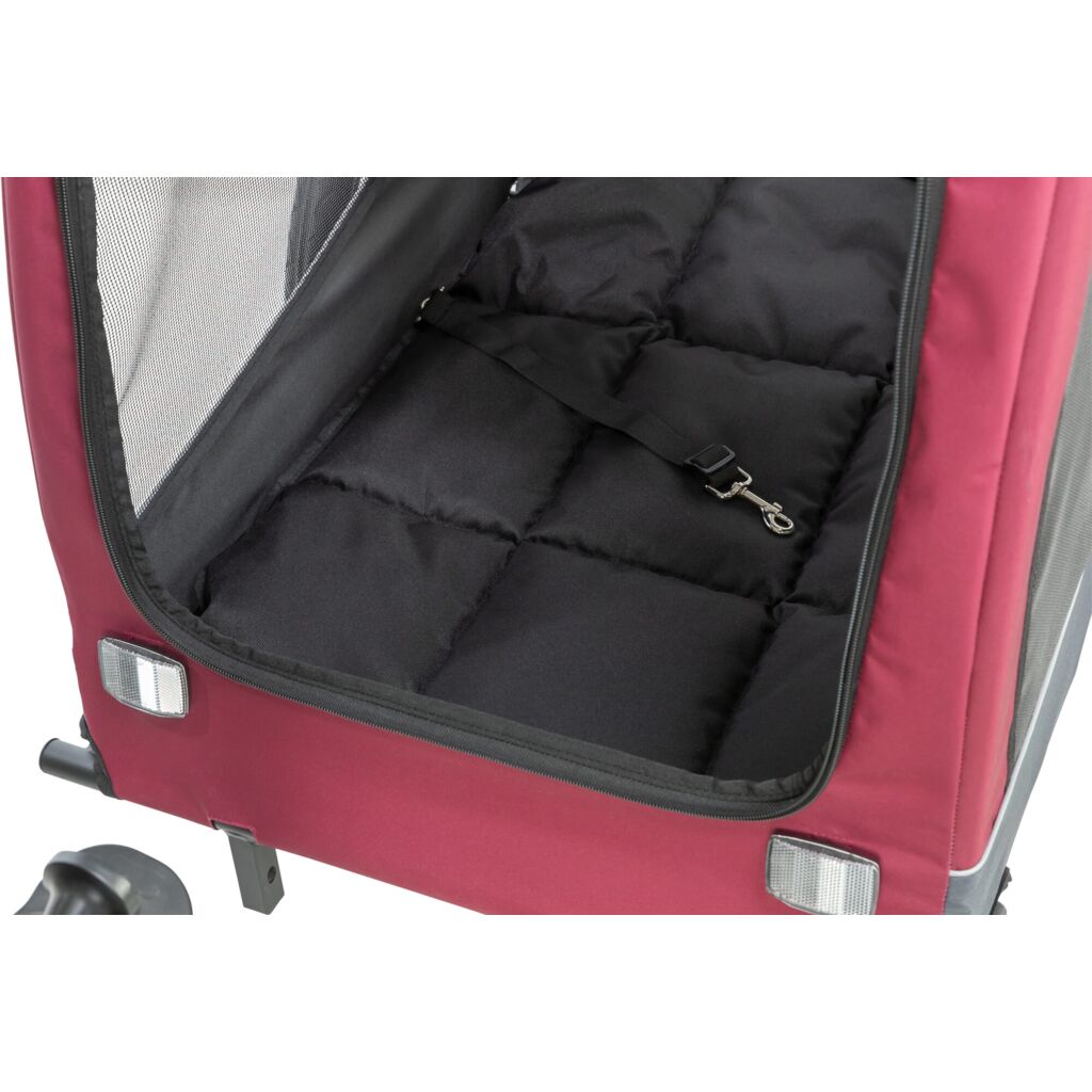 Trixie Bicycle trailer for dogs – L: 75 × 86 × 80/145 cm, grey/red – image 7