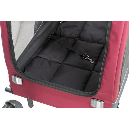 Trixie Bicycle trailer for dogs – L: 75 × 86 × 80/145 cm, grey/red – image 7