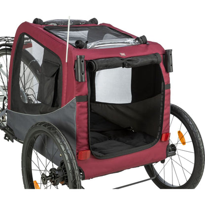 Trixie Bicycle trailer for dogs – L: 75 × 86 × 80/145 cm, grey/red – image 4