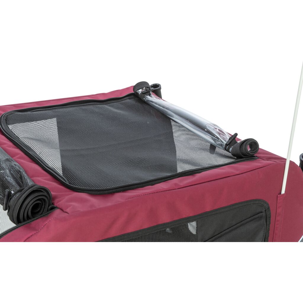 Trixie Bicycle trailer for dogs – L: 75 × 86 × 80/145 cm, grey/red – image 3