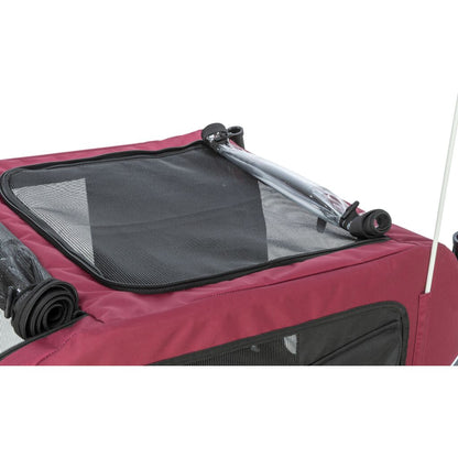 Trixie Bicycle trailer for dogs – L: 75 × 86 × 80/145 cm, grey/red – image 3