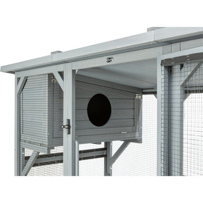 Trixie Outdoor cat enclosure with cave, lying areas and jute post – 181 × 169 × 88 cm, grey – image 4
