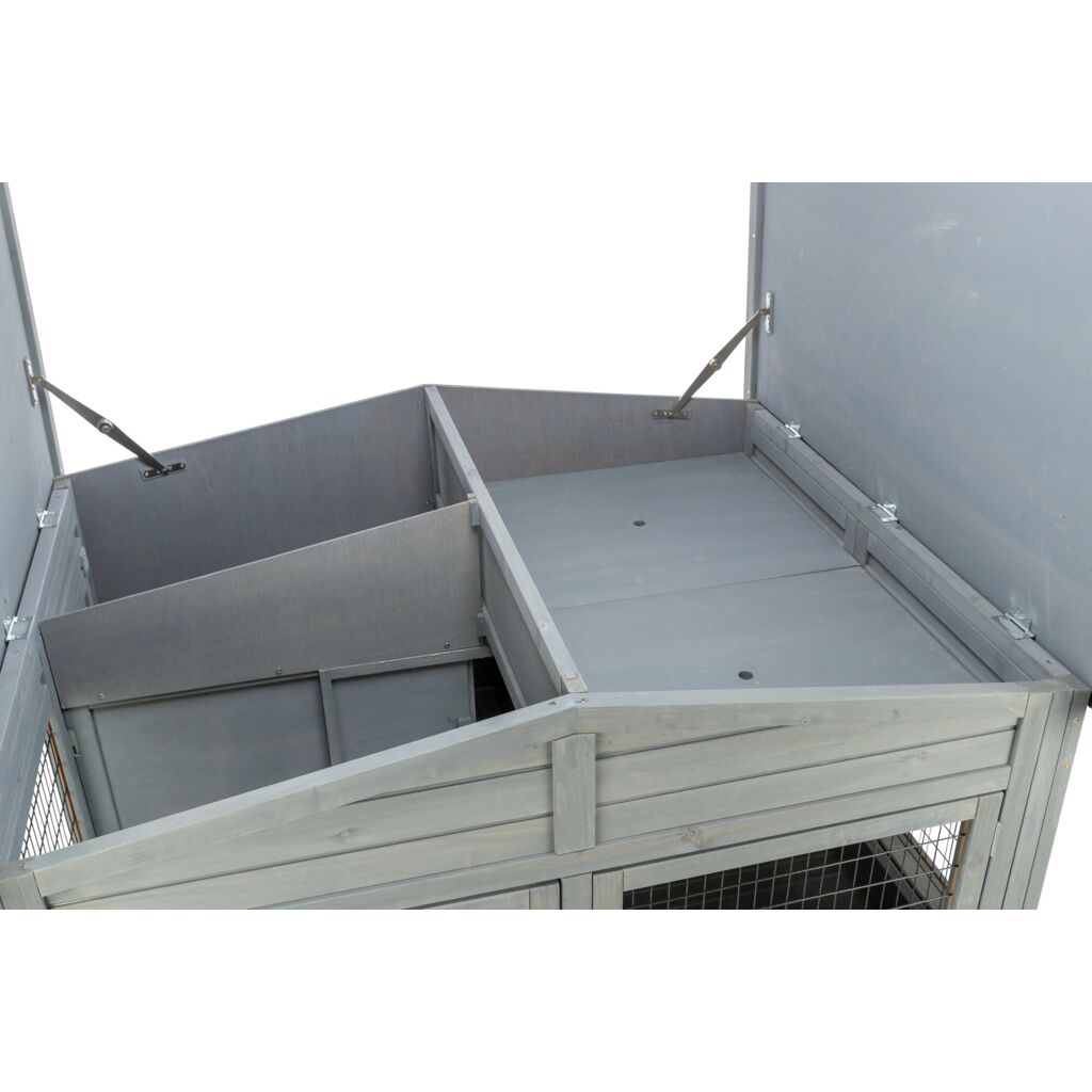 Trixie Small Animal Hutch XL with Enclosure – 135 × 115 × 112 cm, grey – image 5