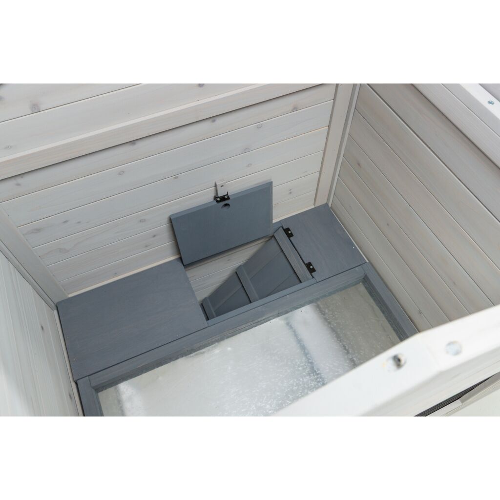 Trixie Small Animal Hutch with Enclosure – 175 × 110 × 70 cm, grey – image 7