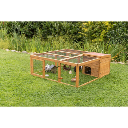 Trixie Outdoor Run with Cover – 150 × 53 × 150 cm, dark brown