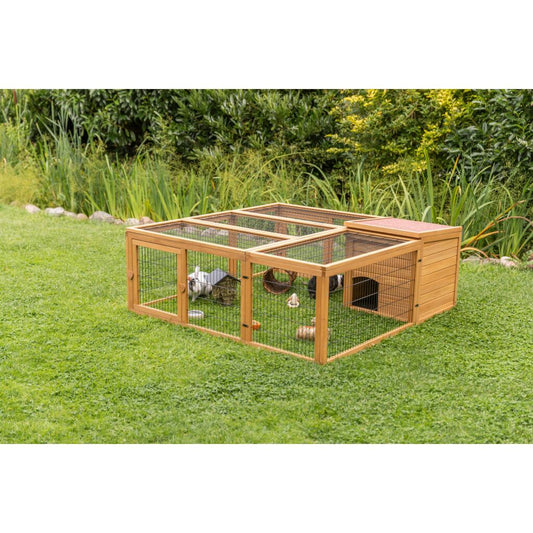 Trixie Outdoor Run with Cover – 150 × 53 × 150 cm, dark brown