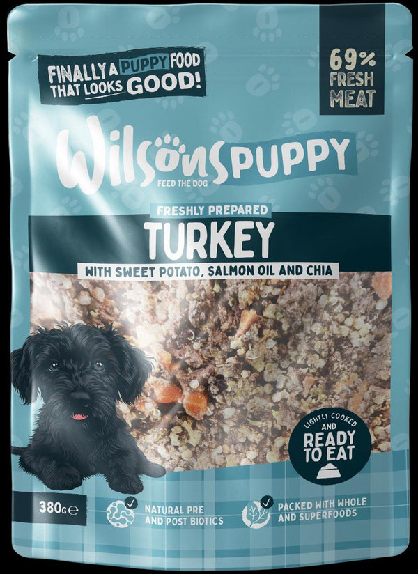 Wilsons Fresh Puppy Turkey Wet Pouch 380g