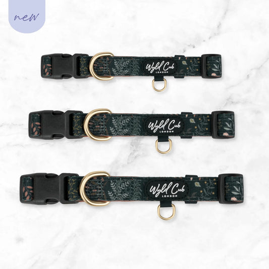 Wyld Cub - Adjustable Dog Collar: Chiswick Ravenwood