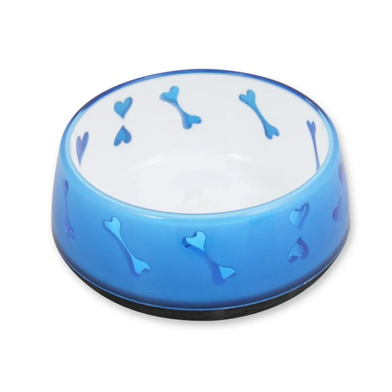 All For Paws Anti Slip Dog Bowl Blue Hearts Large - North East Pet Shop All For Paws