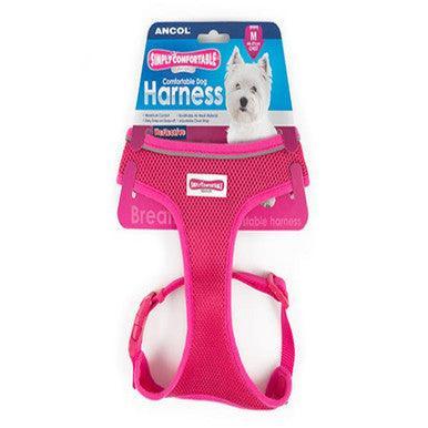 Ancol Comfort Mesh Harness Raspberry Medium 44-57cm - North East Pet Shop ANCOL