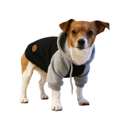 Ancol Muddy Paws Black & Grey Hoodie Jumper Small - North East Pet Shop Ancol