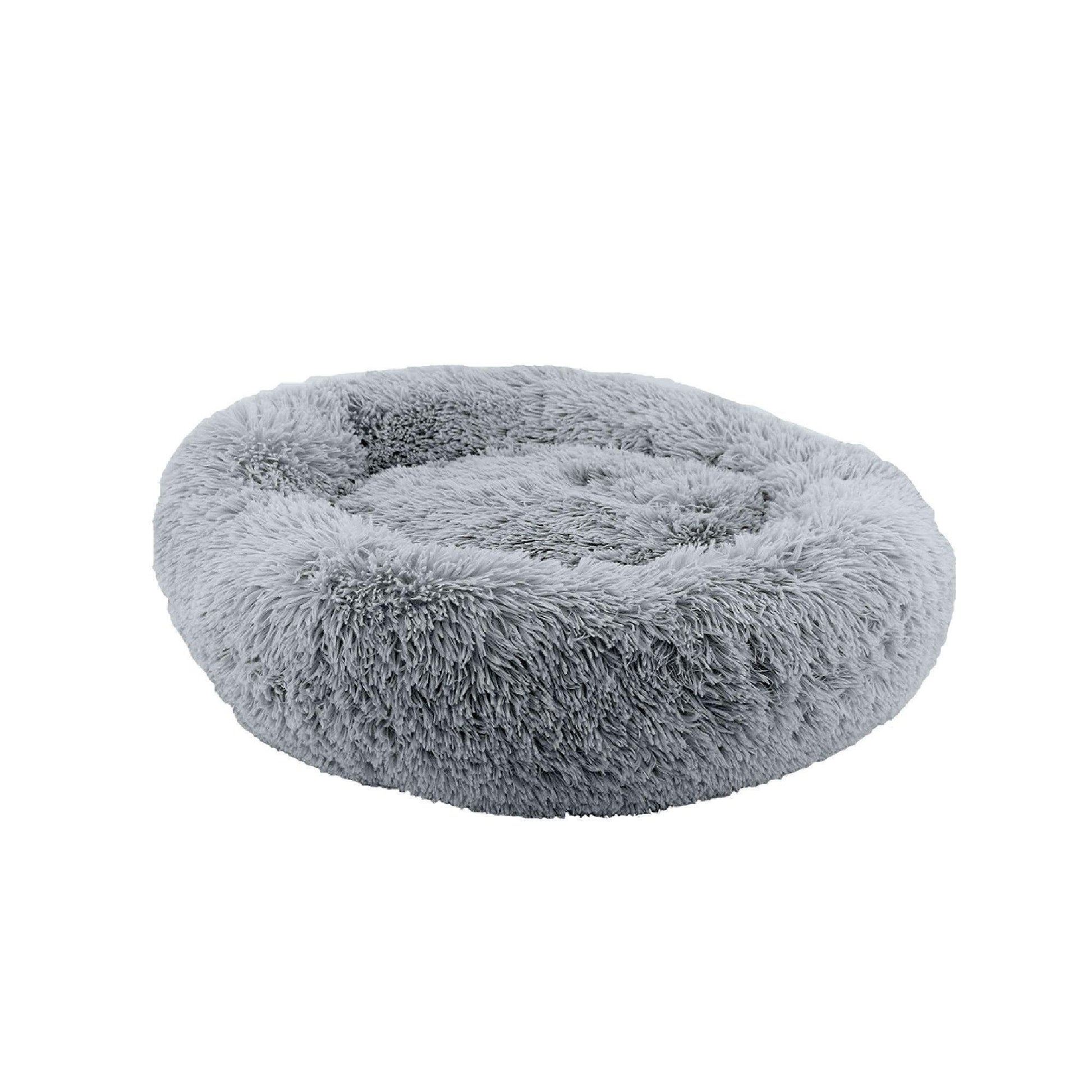 Ancol Sleepy Paws Super Soft Plush Donut Bed Slate Grey 70cm - North East Pet Shop Ancol