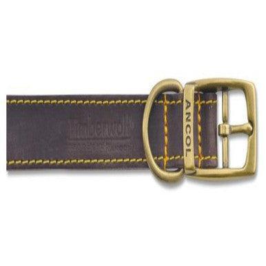 Ancol Timberwolf Leather Collar Sable 35cm - North East Pet Shop ANCOL