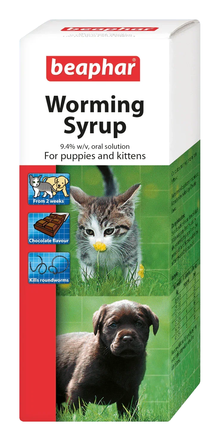 Beaphar Worming Syrup for Puppies & Kittens 45ml - North East Pet Shop Beaphar