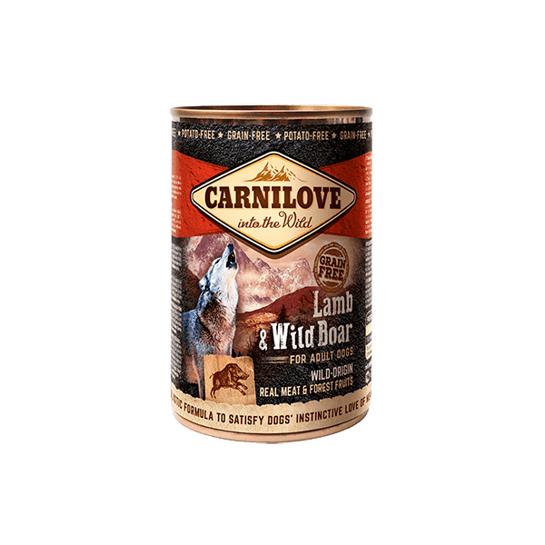 Carnilove Lamb & Wild Boar Wet Dog Food 6 x 400g - North East Pet Shop Carnilove