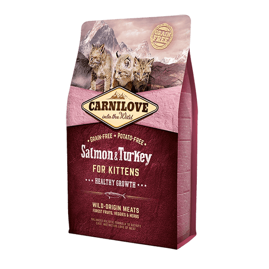Carnilove Salmon & Turkey Kitten Dry Food 2KG - North East Pet Shop Carnilove