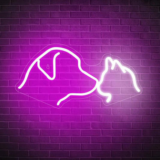 Dog & Cat LED Neon Strip Wall Light - North East Pet Shop Dog Shack UK