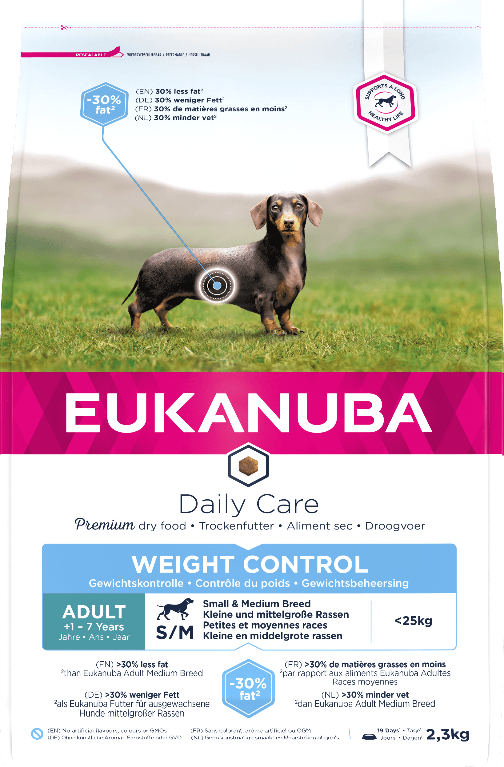 Eukanuba Daily Care Weight Control Small Medium Breed 2.3kg - North East Pet Shop Eukanuba