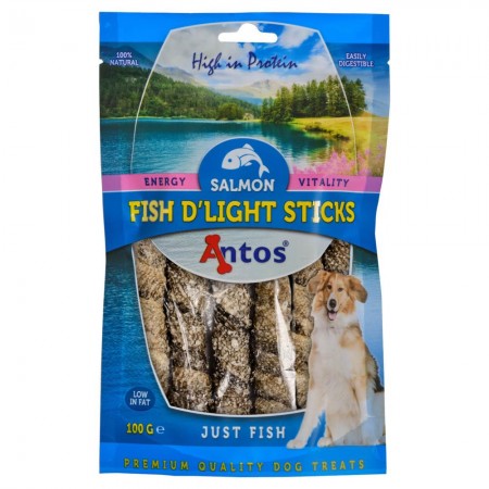 Antos Fish D'Light Salmon Sticks 100g