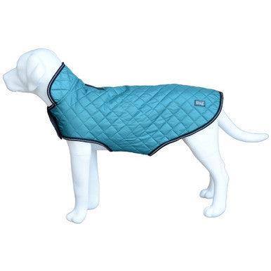 Henry Wag Teal Quilted Dog Jacket Medium 45cm - North East Pet Shop Henry Wag