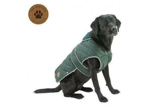 Heritage Green Quilted Coat XL - North East Pet Shop Ancol
